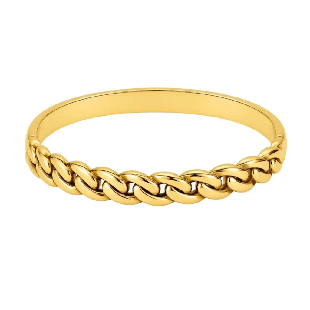 Bracelete Corrente Dourado Aço Inoxidável