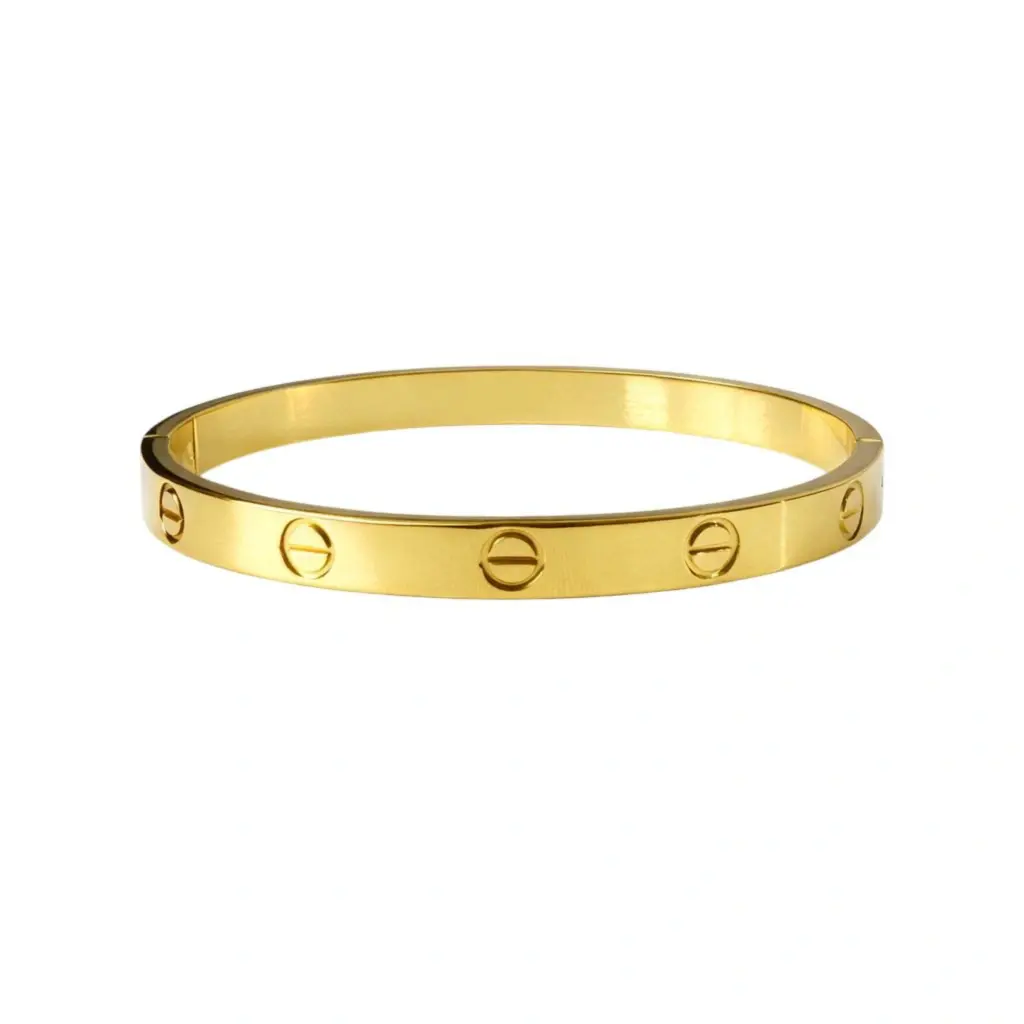 Bracelete Inspiração Dourado Aço Inoxidável