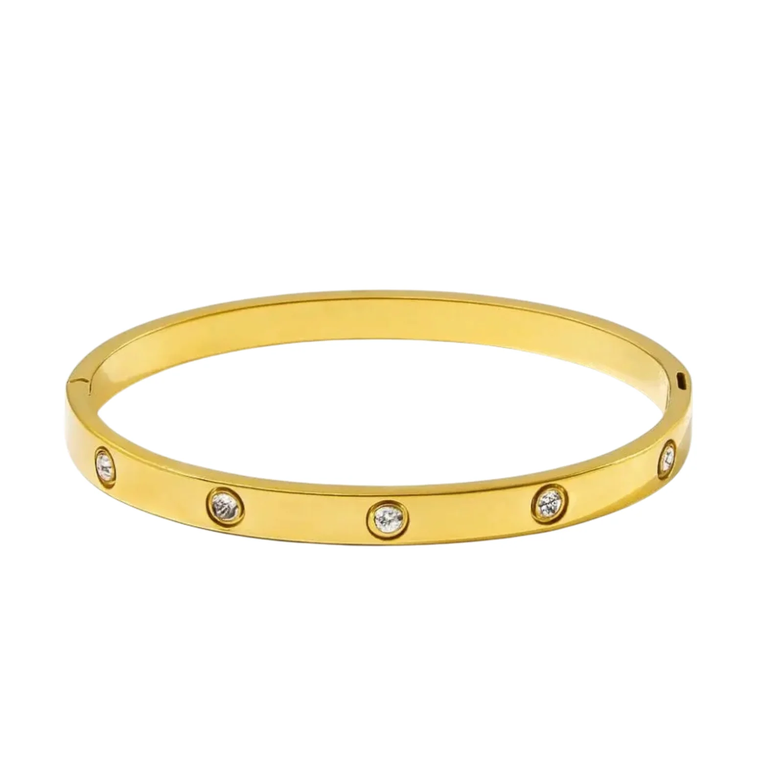 Bracelete com Zircônias Dourado