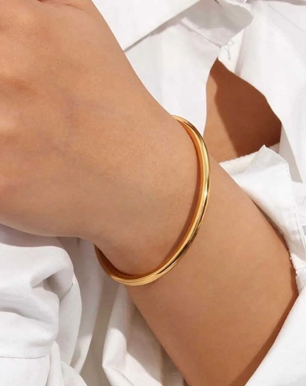Bracelete Liso Fino Aço Inoxidável