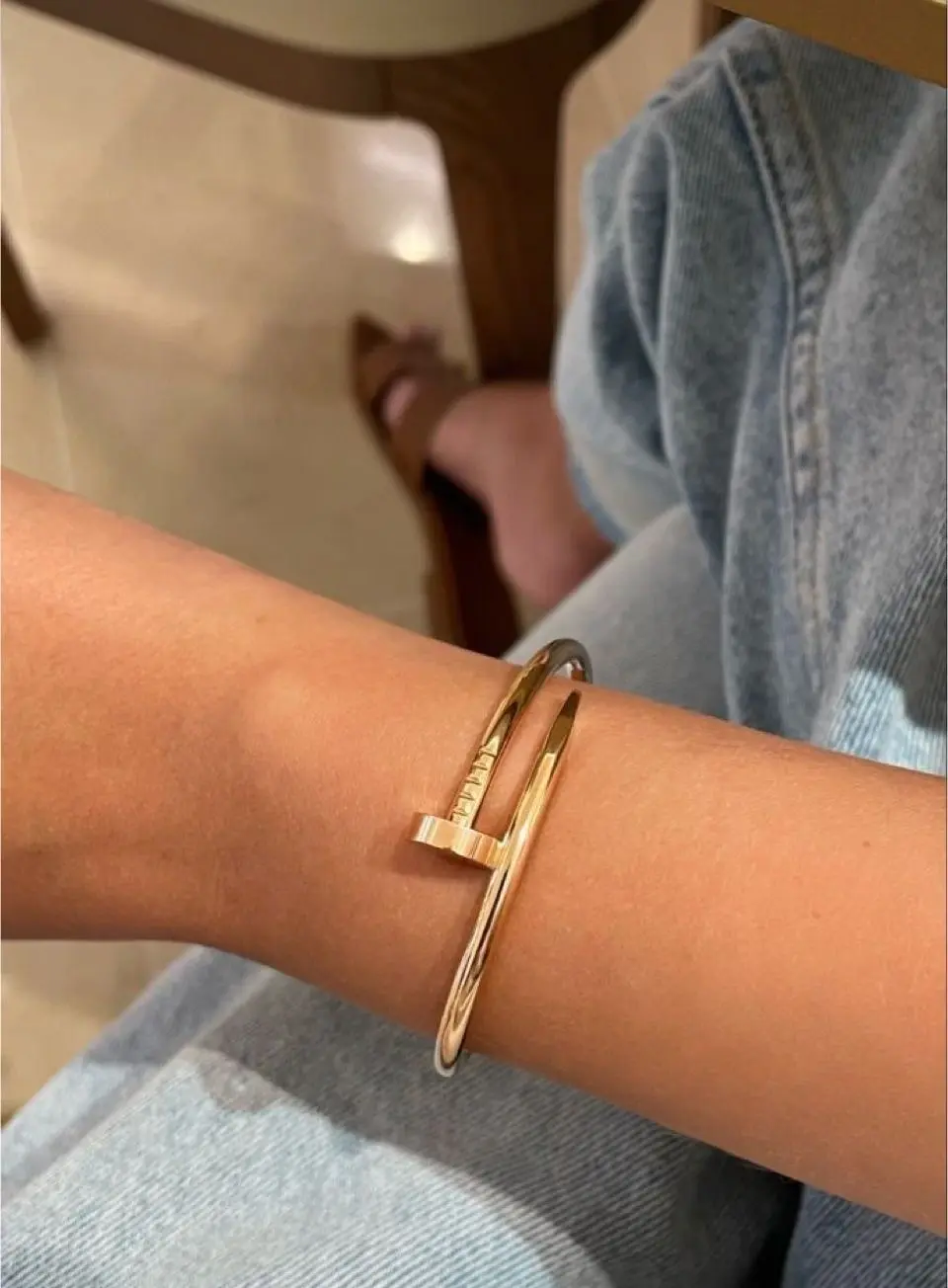 Bracelete Prego em Aço Inoxidável