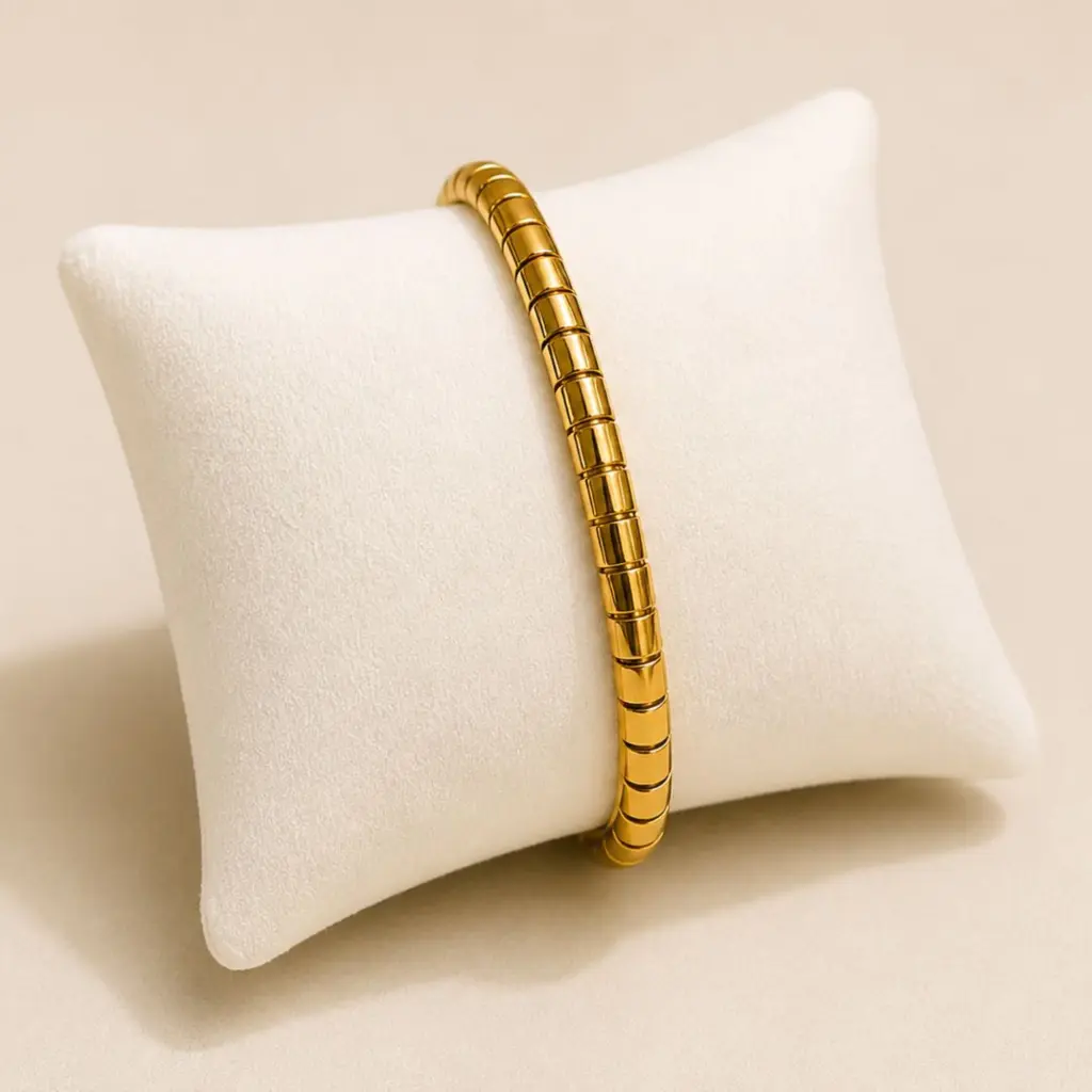 Bracelete Tubular Dourado