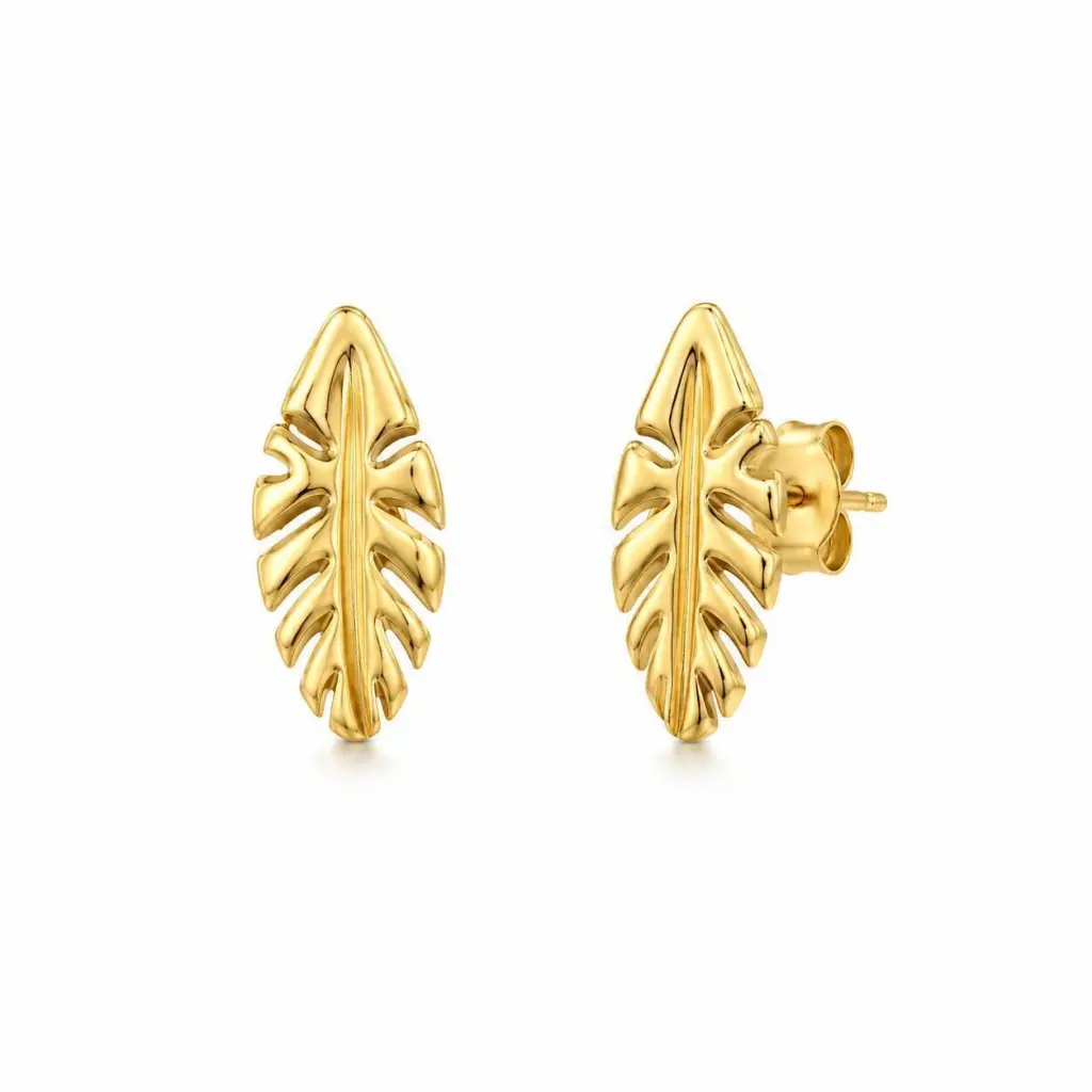 Brinco Folha Dourado