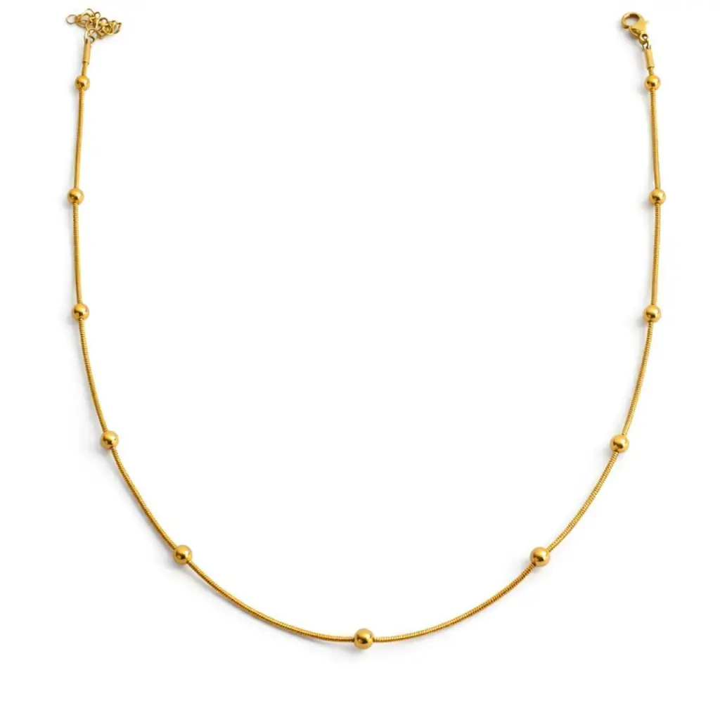 Colar Bolinhas Dourado