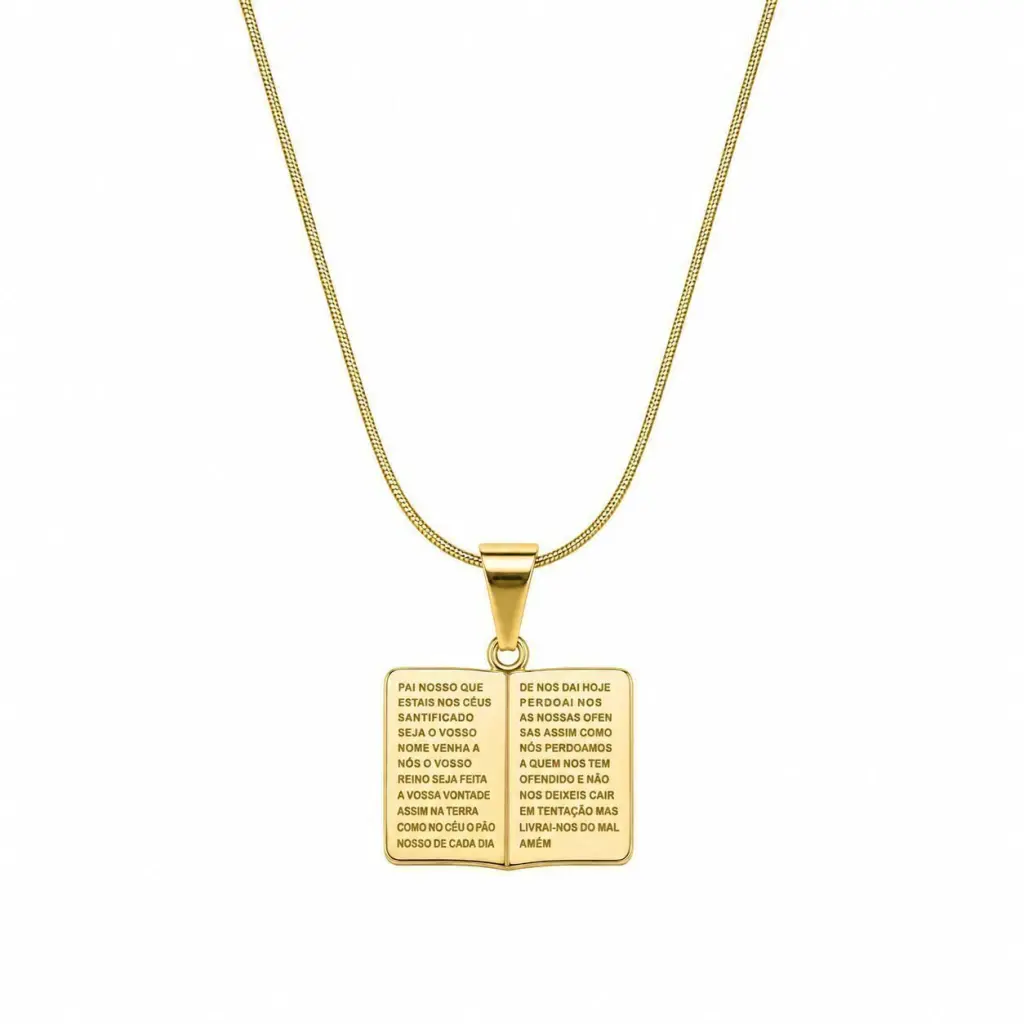 Cordão Pai Nosso Dourado